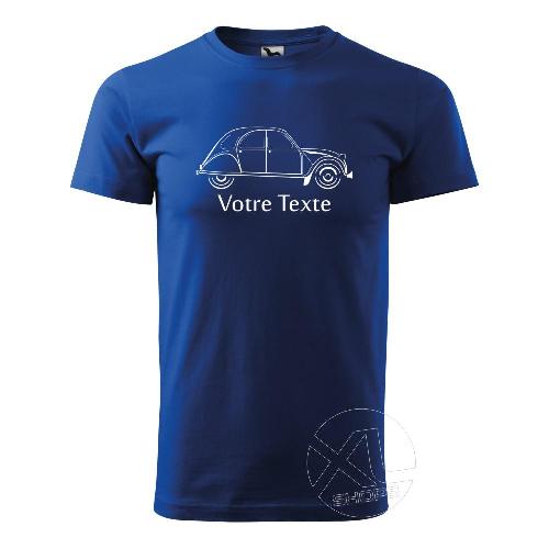 Men's CITROEN 2CV T-shirt with customizable text CITROEN